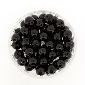 Wachs-Glasperlen Pearl Renaissance schwarz 6mm 55 Stück/Dose