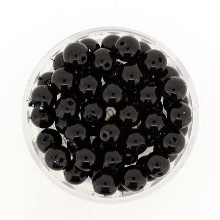 Wachs-Glasperlen Pearl Renaissance schwarz 6mm 55 Stück/Dose