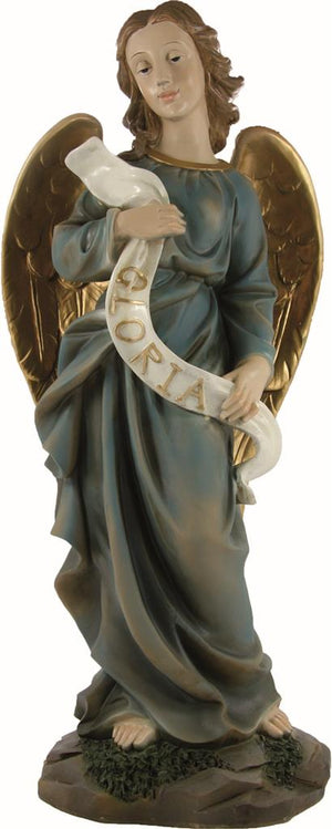 Gloria Engel Krippenfigur stehend blau 60cm