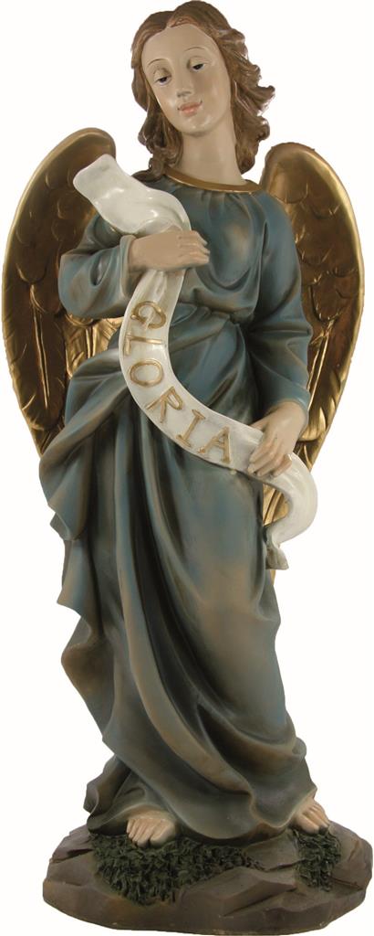 Gloria Engel Krippenfigur stehend blau 60cm