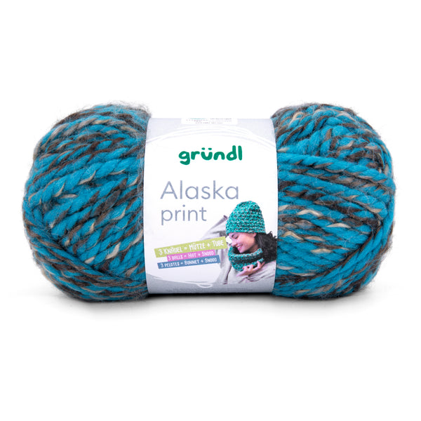 Gründl Alaska Print Wolle 80 % Polyacryl 20 % Wolle 100g 75m