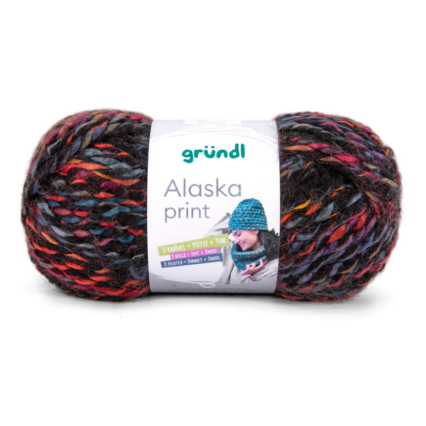 Gründl Alaska Print Wolle 80 % Polyacryl 20 % Wolle 100g 75m