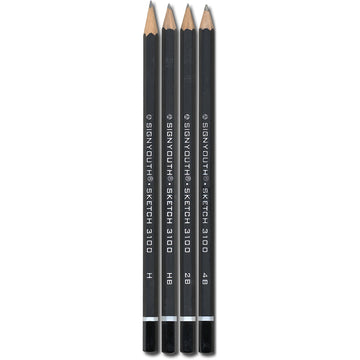 Graphitstifte Set 4x sortiert H/HB/2B/4B