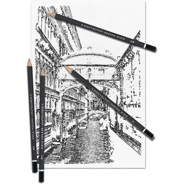 Graphitstifte Set 4x sortiert H/HB/2B/4B