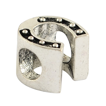 Großlochperle Metall Hufeisen antiksilber 10x8mm 1 Stück