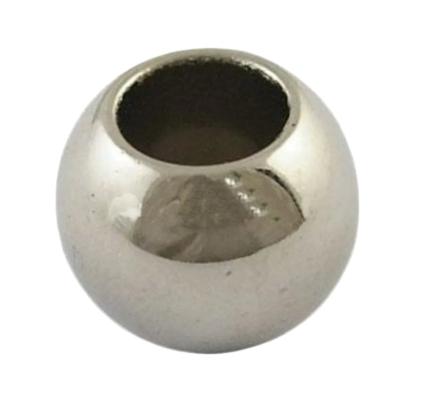 Grosslochperlen silber glänzend 12x10mm 18 Stk./Dose