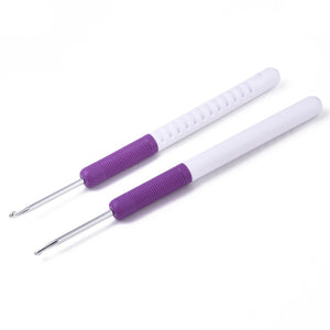 Häkelnadel-Set mit rutschfestem Griff – 9-teilig in bunten Farben (2-6 mm) für bequemes und müheloses Häkeln