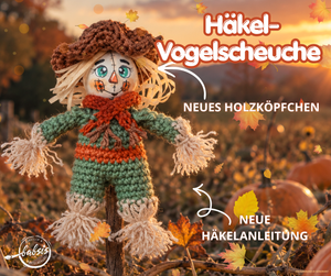 Handbemaltes Holzköpfchen Vogelscheuche Timmy