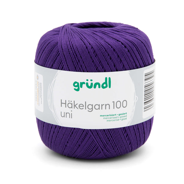Gründl Häkelgarn 100 mercerisiert gasiert 100% Baumwolle 100g / 566m