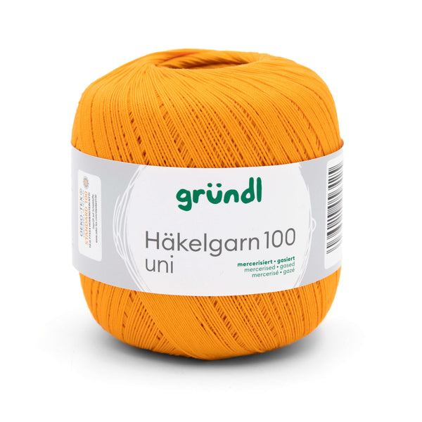Gründl Häkelgarn 100 mercerisiert gasiert 100% Baumwolle 100g / 566m