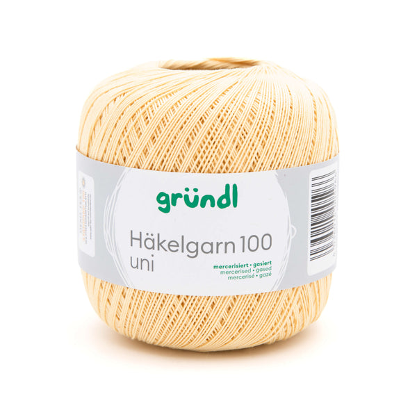 Gründl Häkelgarn 100 mercerisiert gasiert 100% Baumwolle 100g / 566m