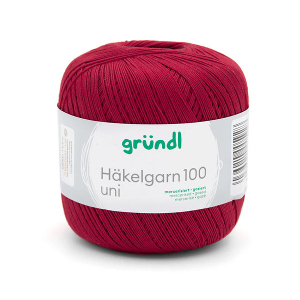 Gründl Häkelgarn 100 mercerisiert gasiert 100% Baumwolle 100g / 566m