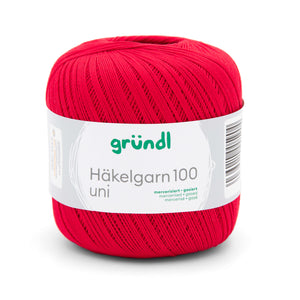 Gründl Häkelgarn 100 mercerisiert gasiert 100% Baumwolle 100g / 566m