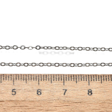 Halskette Edelstahl 304 mit Karabinerverschluss silberfarben 44cm