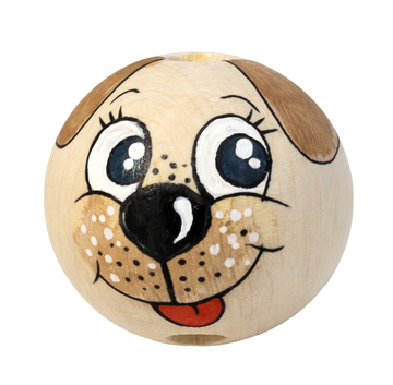 Handbemaltes Holzköpfchen Hund Bruno