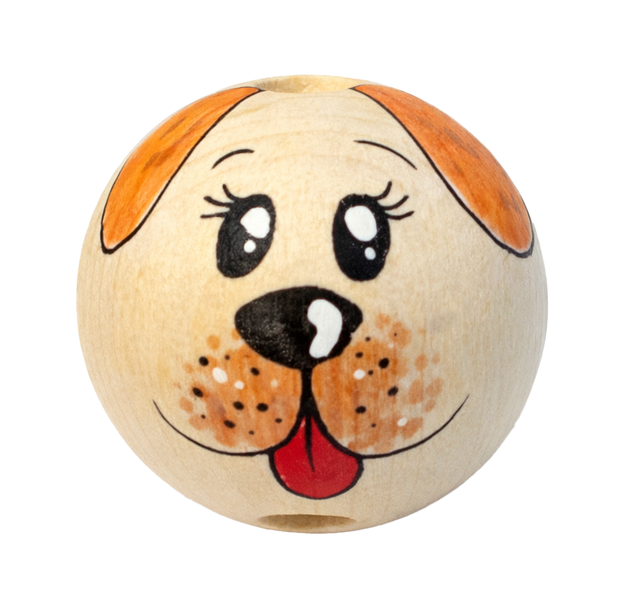 Handbemaltes Holzköpfchen Hund Milo