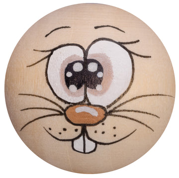 Handbemaltes Holzköpfchen Hase Mümmelmann braun