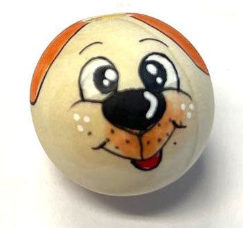 Handbemaltes Holzköpfchen Hund Rocco