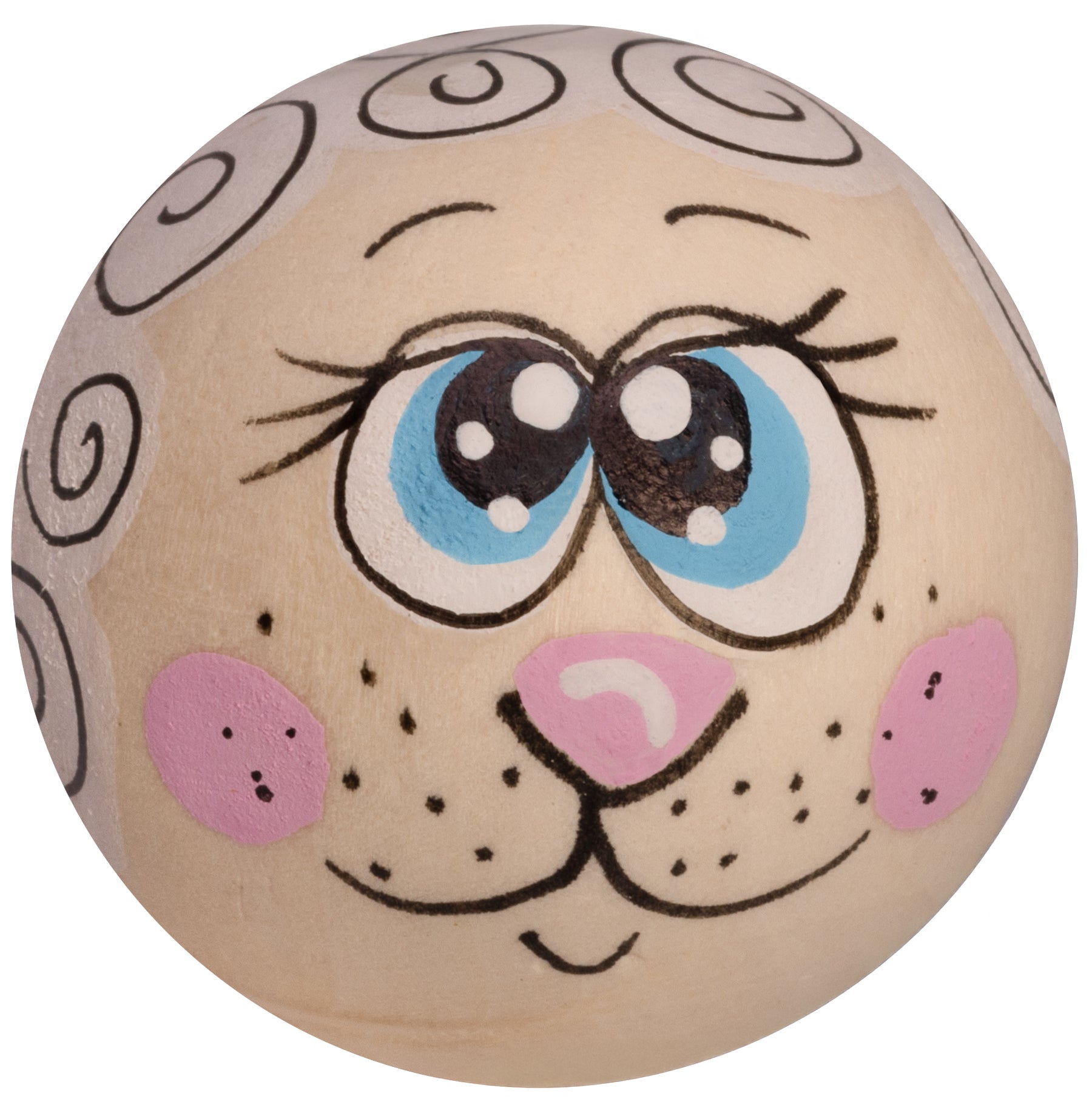 Handbemaltes Holzköpfchen Schäfchen