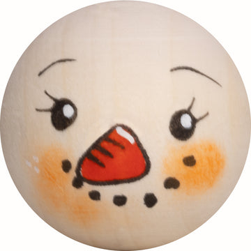 Handbemaltes Holzköpfchen Schneemann
