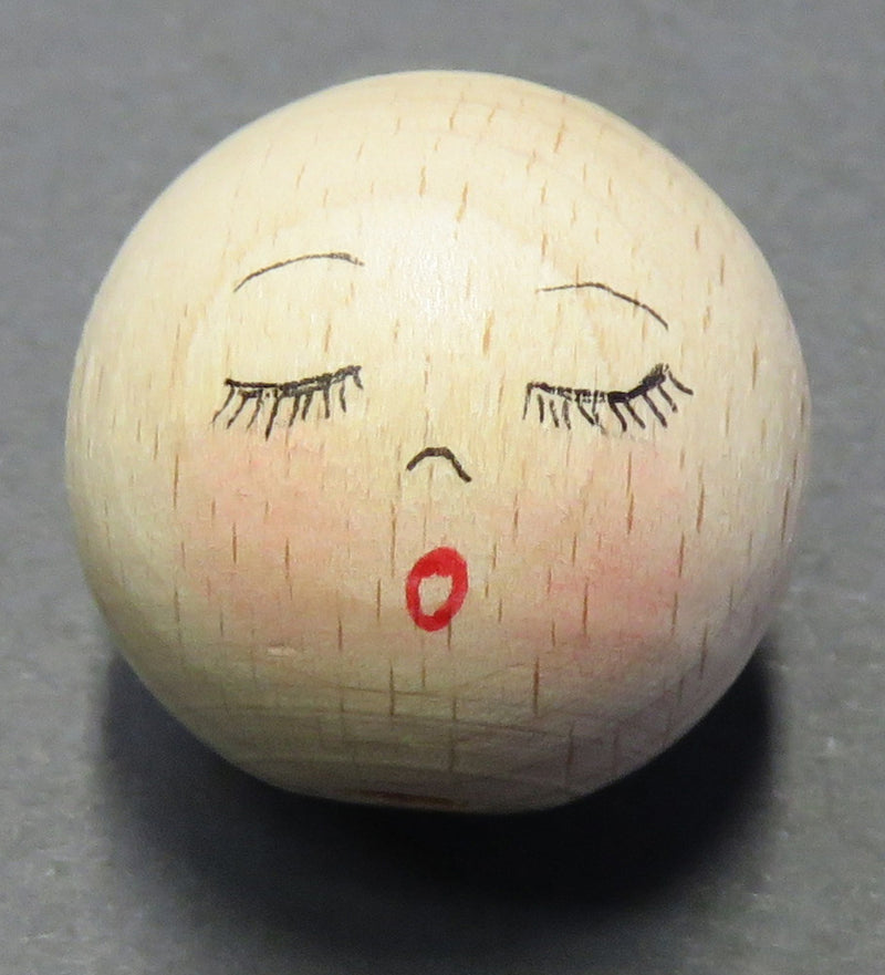 Handbemaltes Holzkopferl Gesicht Engel singend Nr. 4 verschiedene Größen