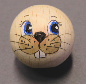 Handbemaltes Holzkopferl Hase Nr. 8