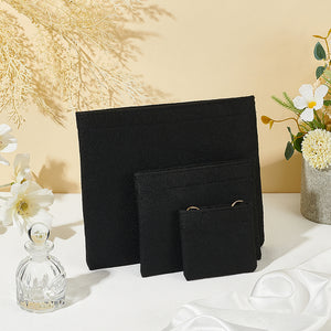 Handtascheneinsatz Organizer Set Filz schwarz 3 Größen / Set