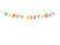 Happy Birthday Filz-Banner – Bunte Buchstabengirlande 3m