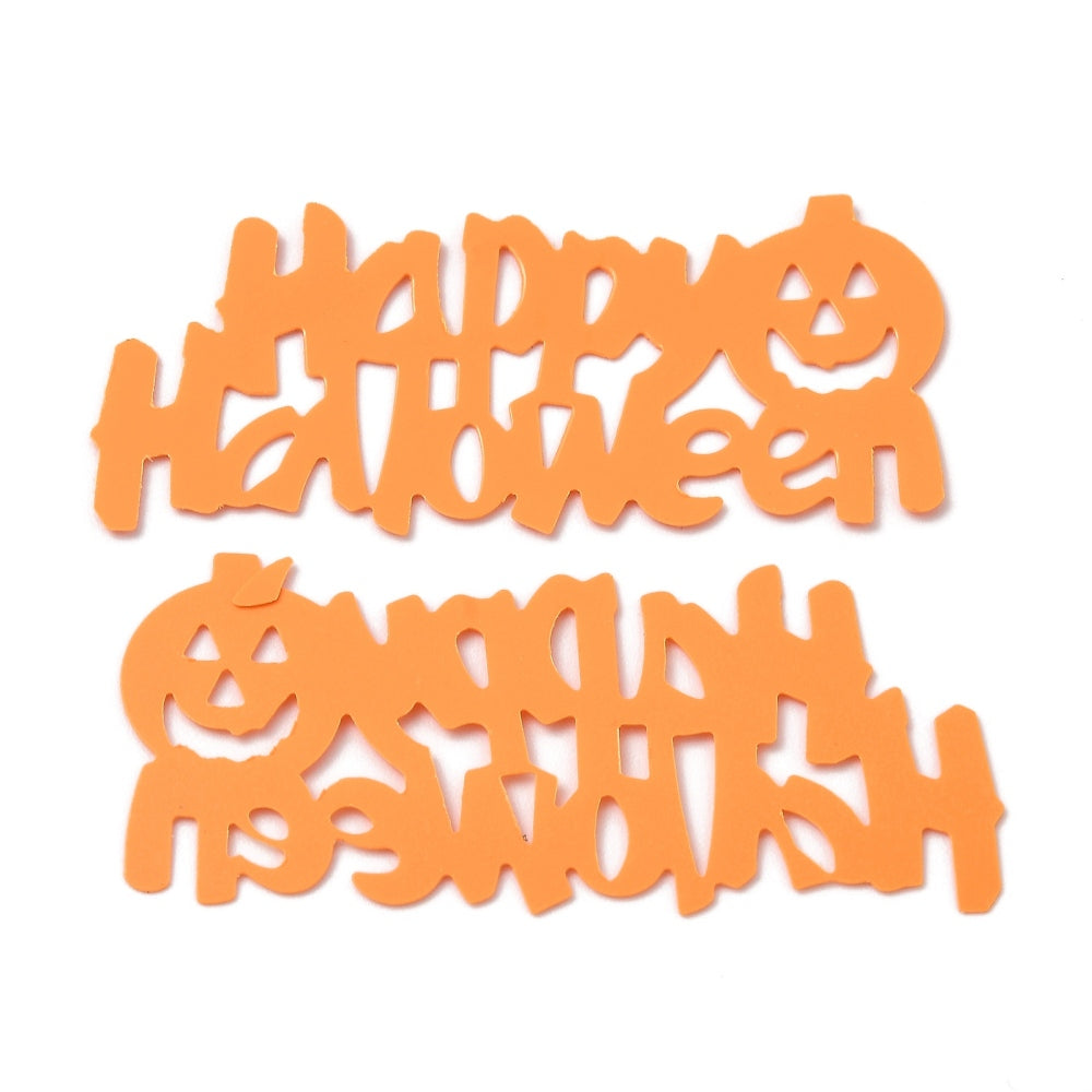 Happy Halloween Konfetti orange 23x50,5x0,43mm ca. 63 Stück/Beutel