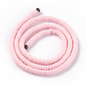 Heishi-Perlen Polymerclay Perlenscheiben 4x1mm 380-400Stk/Strang