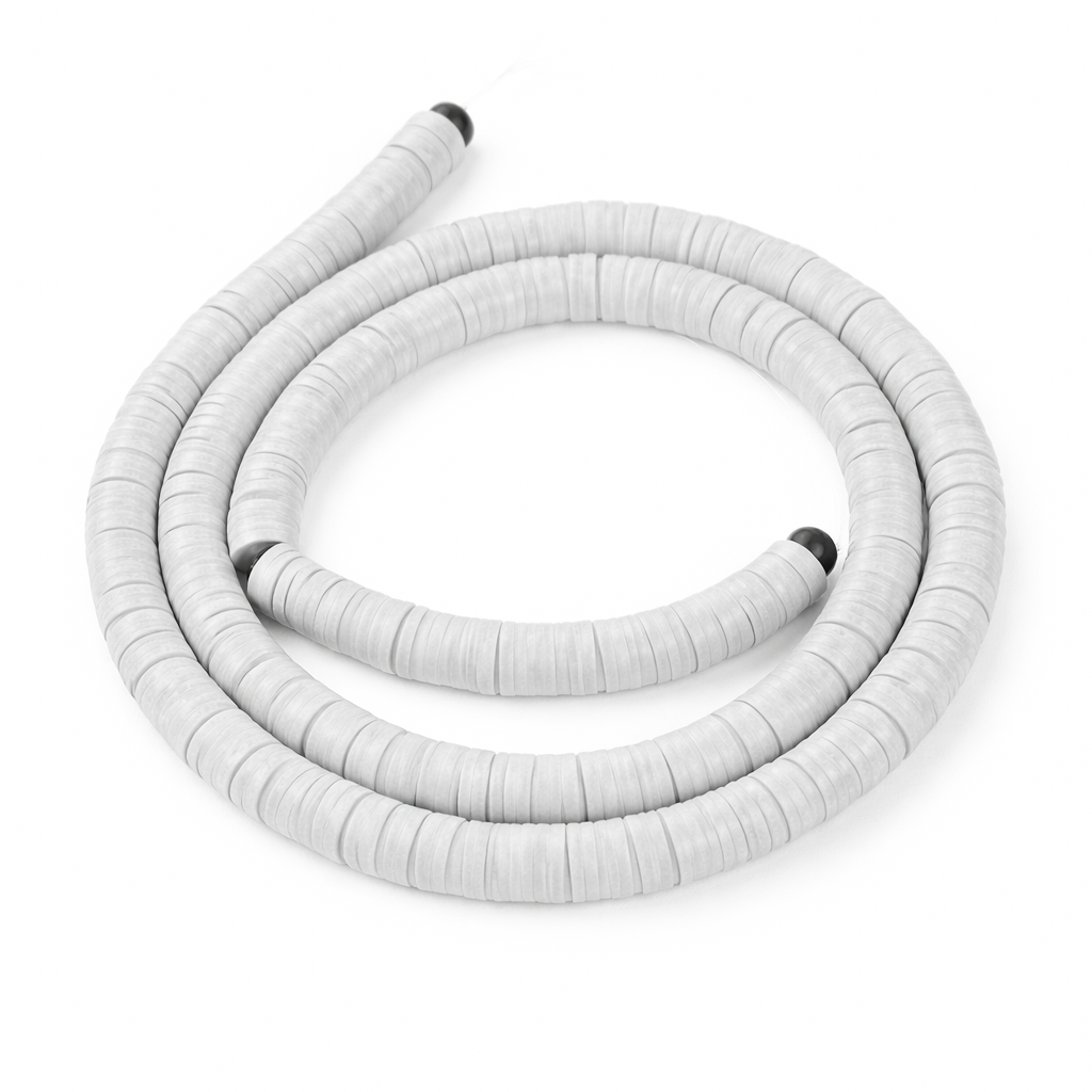 Heishi-Perlen Polymerclay Perlenscheiben 6x1mm 380-400Stk / Strang