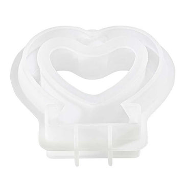 Silikonform Herz-Vase mit Reagenzglas 13,5x12x3cm