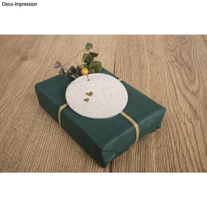 Holz Motivmuster Roller Love FSC 100% 11x1,5cm 3 Stück / SB-Beutel