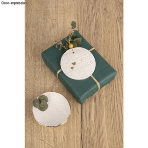 Holz Motivmuster Roller Love FSC 100% 11x1,5cm 3 Stück / SB-Beutel