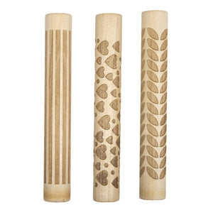 Holz Motivmuster Roller Love FSC 100% 11x1,5cm 3 Stück / SB-Beutel