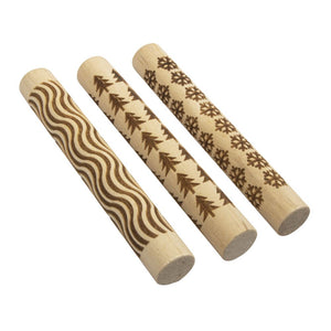 Holz Motivmuster Roller Tree FSC 100% 11x1,5cm 3 Stück / SB-Beutel