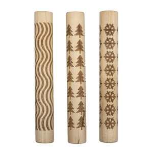 Holz Motivmuster Roller Tree FSC 100% 11x1,5cm 3 Stück / SB-Beutel