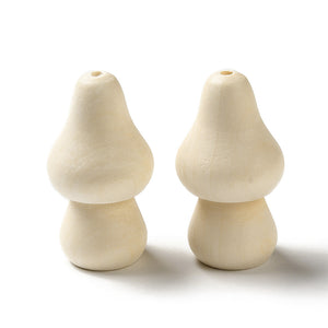 Holz-Pilz unbehandelt natur mit Lochbohrung verschiedene Größen 1 Stück