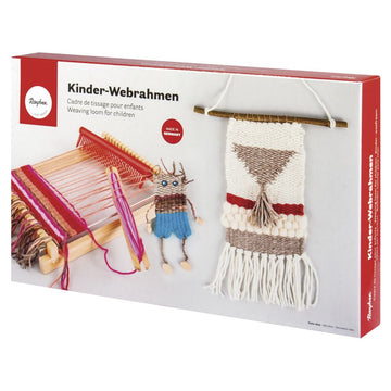 Holz Kinder-Webrahmen 18,5x29cm Webbreite 16,5cm