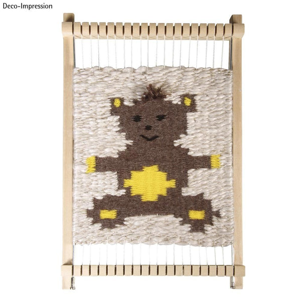 Holz Kinder-Webrahmen 18,5x29cm Webbreite 16,5cm