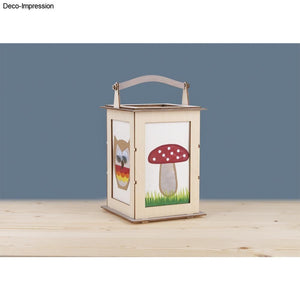 Holz Laterne natur Basic FSC Mix Credit 15,3x15,3x26,5cm 15-tlg. 1Set