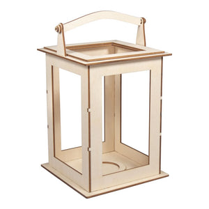 Holz Laterne natur Basic FSC Mix Credit 15,3x15,3x26,5cm 15-tlg. 1Set