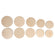 Holz Platten Set S natur FSC Mix Credit ø7,5-10,5cm Stärke 4mm 10 Stück
