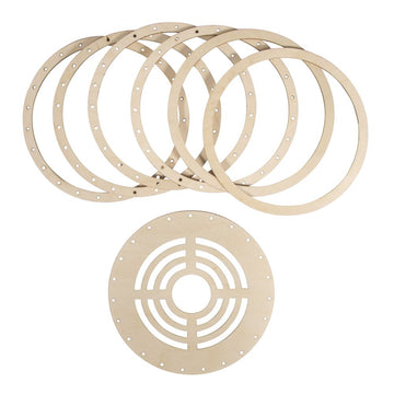 Holz Ringe Set für DIY Lampen natur FSC Mix Credit 17cm ø sortiert 7-Teile