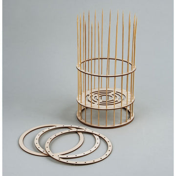 Holz Ringe Set für DIY Lampen natur FSC Mix Credit 17cm ø sortiert 7-Teile