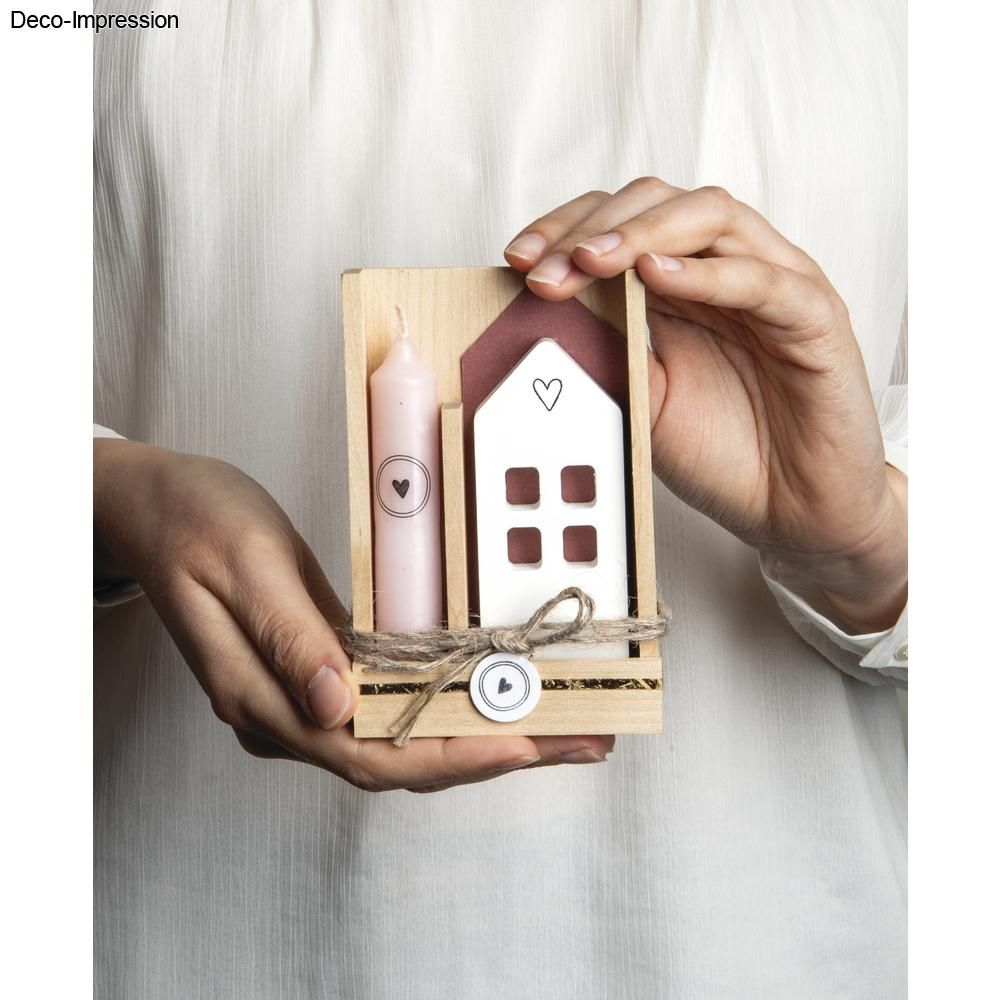 Holz Set Klötzchen natur Platten FSC 100% Mini 34 Teile 1Set