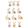 Holz Streuteile Hase bunt FSC Mix Credit 3-3,7cm 12Stück
