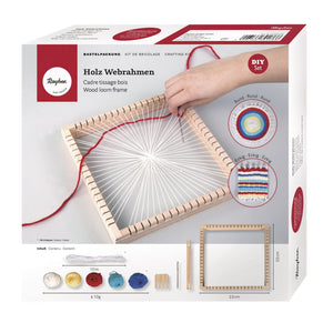 Holz-Webrahmen FSC 100% quadratisch 23x23cm Webbreite 18cm