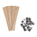 Holzdocht mit Metall Dochthalter 1,5x15cm 40 Teile 1 Set