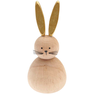 Holzfigur Hase 5,5 x 5,5 x 13 cm